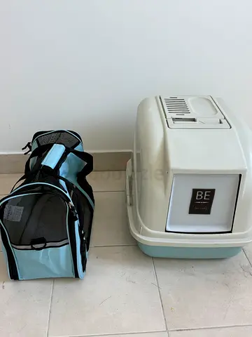Cat carrier + cat litter box
