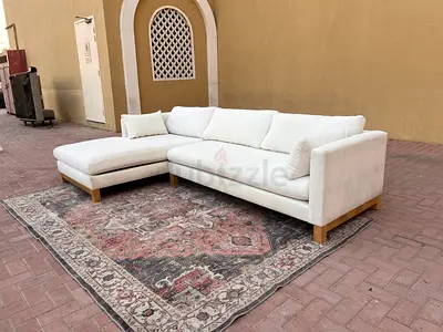 Crate&barrel L Shape Sofa Beige