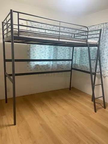 Metal ikea Loft Bed with Ladder — Good Condition with free home delivery