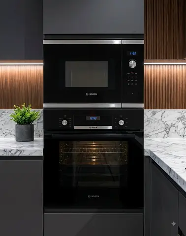 Bosch Built-in Oven & Microwave Set – 60cm | Black | Premium German Quality