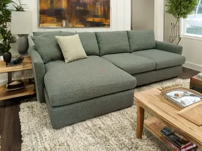 Crate and Barrel Lounge Deep lshape sofa