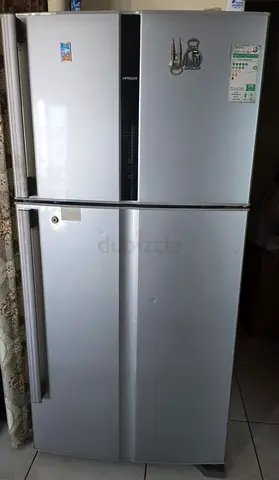 Hitachi 4-Door Fridge - Double Door Top Freezer, Silver, Good Working Condition only serious buyers