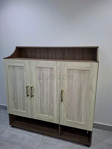 Shoe Cabinet 3 Doors - Oak finish, 3 months old, like new