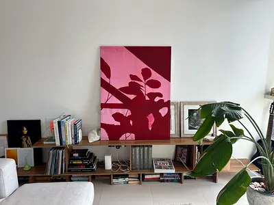 Large Original Acrylic Painting | "Golden Hour Shadows" | Contemporary Statement Piece