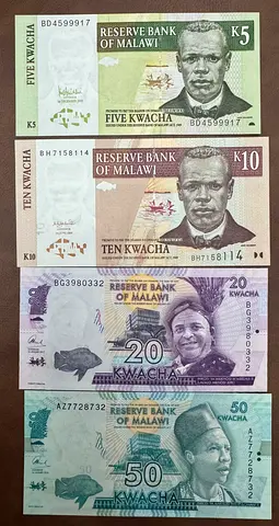 Malawi Banknotes Collection – 4 Notes