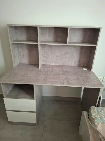 Study Desk with Shelves + Office Chair - 1 month used, like new