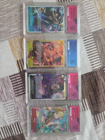 Collection of Graded One Piece Card Game Rare SR/HR Cards (Encapsulated)