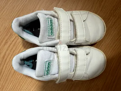 Adidas Kids White Velcro Sneakers