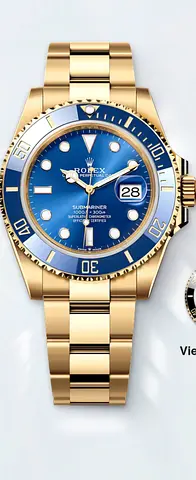 Rolex Sumbariner Gold Strap Brand New Blue dial