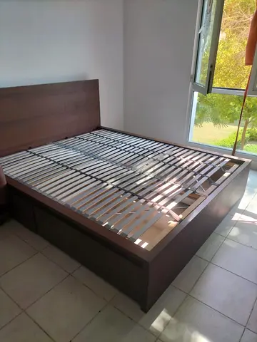 IKEA malm queen bed with 2 storage drawers for sale