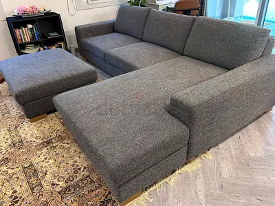 Amazing Condition IKEÀ SORVOLINE L Shape Sofa dark gray without footstool