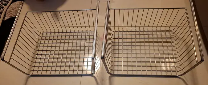 Pair of under shelf storage baskets