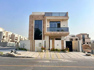 فيلا كورنر بالياسمين عجمان خلف الحديقه مباشره طابقين وروف مقابل المسجدبسعر شامل كل شئ تملك حر لجميع الجنسيات