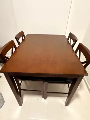 Home center High dining table with 4 chairs