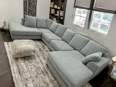 The one brand light grey Ushape sofa