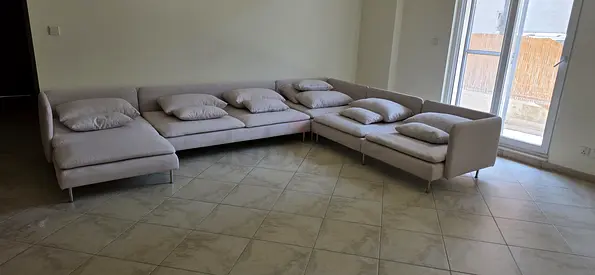 Great Condition Neat And Clean ikea Soderhim U Shape Sofa Beige-Color