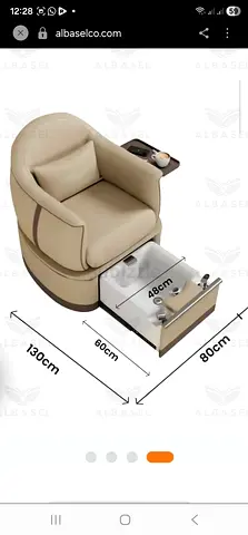Luxury Pedicure Spa Chair with Integrated Foot Basin