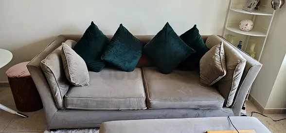 7 Seater Sofa with Storage Ottoman