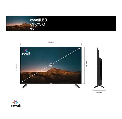 evvoli 40-inch Full HD Smart LED TV (40EV200DA) - Good Working Condition warranty until November2027