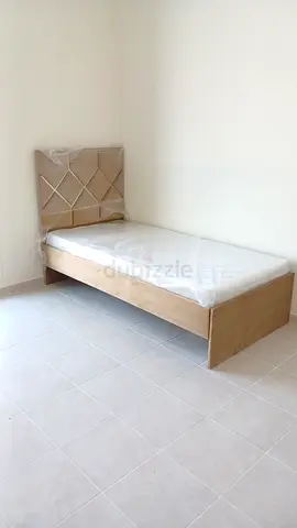 Single wooden bed frame with headboard - Brand new