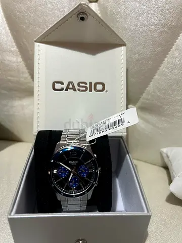 Casio Men's Stainless Steel Chronograph Watch - Blue Dial