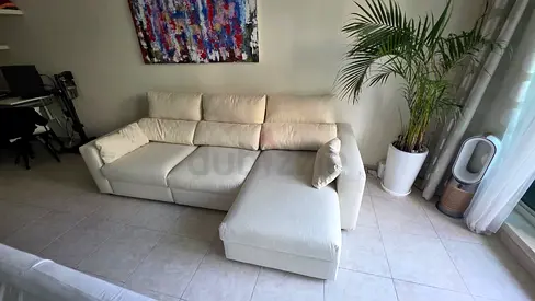 Ikea Eskilstuna L shape sofa bed with storage