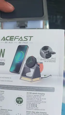Acefast 3-in-1 Wireless Charging Stand (phone + watch + earbuds) - New