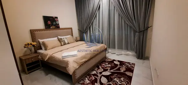 شقة مفروشة بغرفة نوم واحدة | برج سيدني JVC | إطلالة على الأفق والمسبح