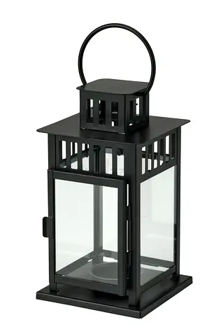 Brand new Black Metal Glass Lantern