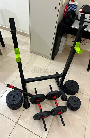 Home Gym Set with Squat Rack + Dumbbells + Weights