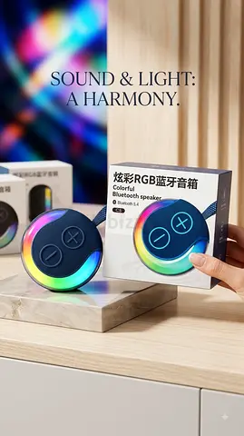 Portable RGB Bluetooth Speaker — Compact Colorful Wireless Speaker