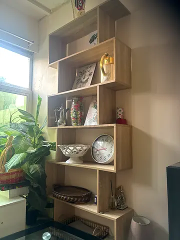Modern Wooden Wall Shelf Unit (6 rack)