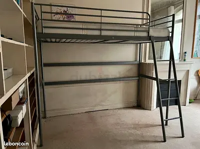 IKEA Metal loft single bed with ladder - good condition with free home delivery
