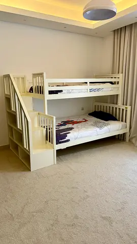 Kids Wooden Bunk Bed with Storage Stairs