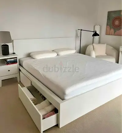 Ikea King Size Bed with Mattress Available in Perfect Condition