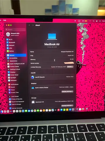 MacBook Air M4 13-inch (2025) — 16GB RAM, 256GB, Perfect Condition