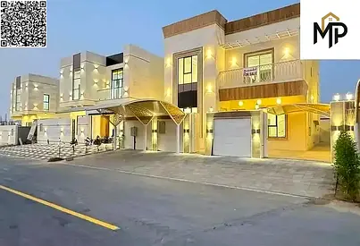 Luxury villa for sale in Al Zahia - Ajman | 5 master bedrooms + Majlis + 2 living rooms + Maid's ro