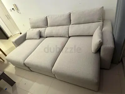 IKEA Esklstuna L Shape Sofa Bed Beige