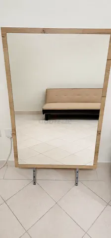 Large Wall Mirror with Wood Frame