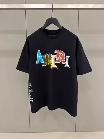 AMIRI varsity T shirt in black