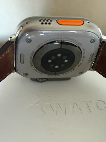 MQFQAE/A Apple Watch Ultra 49mm Titanium with original Coach leather band+ Apple Original band, used