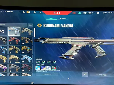 Valorant kuronami vandal skin account platinum 2 rank