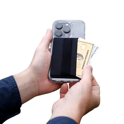 Magnetic Phone Wallet with Grip — Unused in Packaging