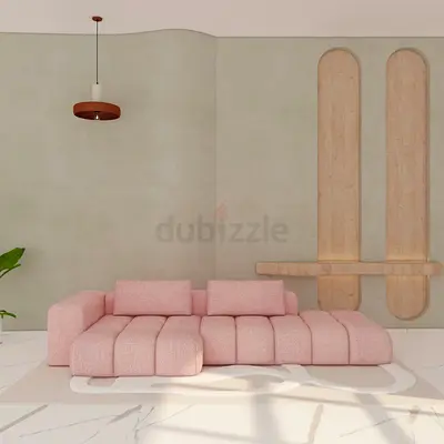 Stylish Corner Sofa Set with Premium Fabric Upholstery