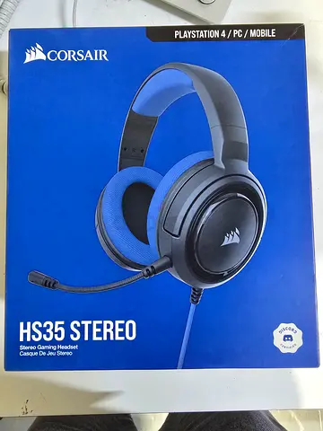 Corsair HS35 Stereo Gaming Headset - PC/PS4/Phone (Blue)