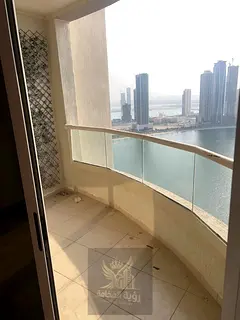 Al Taawun Two bedrooms and a living room in a well-maintained tower; open view overlooking Maryam Is