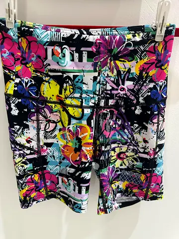 Tres Piñas Women’s Running Shorts – Floral Print – XS