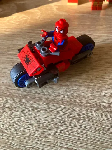 Mini Spiderman Motorcycle Figure - Compatible Building Toy