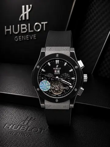 Hublot Classic Fusion Chronograph with Rubber Strap - Black Dial