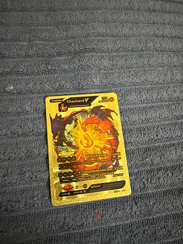 Pokemon card Charizard V gold Pokemon card